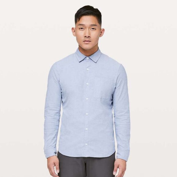 Lululemon Men's All Town Buttondown - Light Blue - Picture 1 of 6